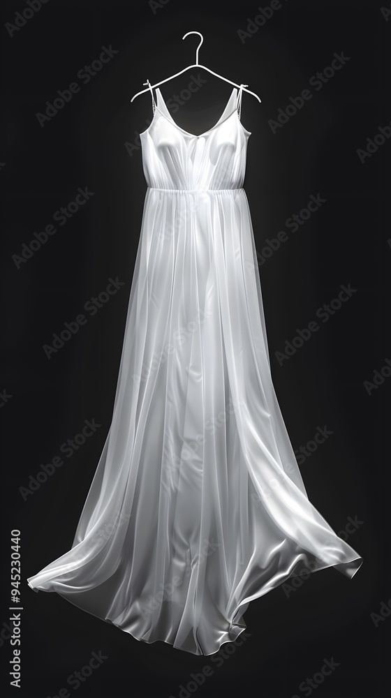 A night gown icon, white color, simple and elegant A night gown icon, white color, simple and elegant