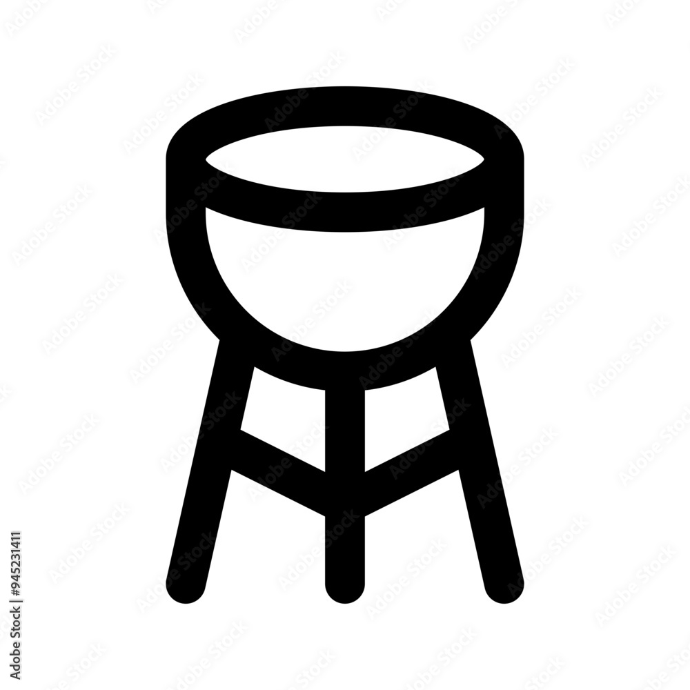 barbecue line icon