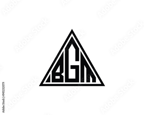 BGM logo design vector template. BGM