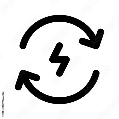 renewable energy line icon