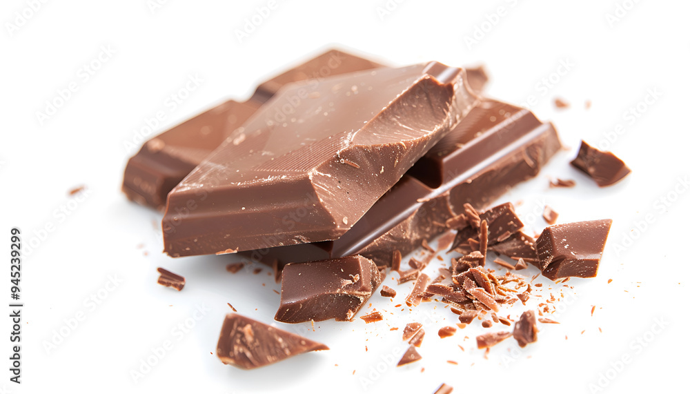 Piece of tasty chocolate isolated on white Piece of tasty chocolate isolated on white