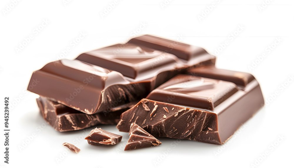 Piece of tasty chocolate isolated on white Piece of tasty chocolate isolated on white