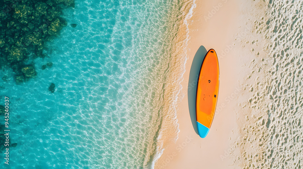 Obraz premium surf board on the beach