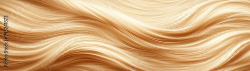 Close-up of flowing, wavy golden blonde hair strands showcasing texture and shine, perfect for beauty and hair care related concepts.