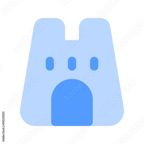 sand castle duotone icon