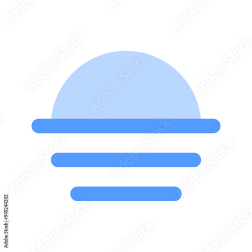 sunset duotone icon