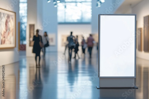 Empty white signboard offers room for your advertising message