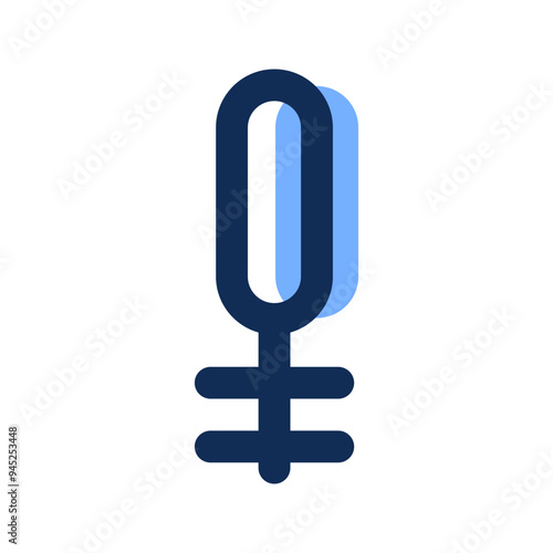 toilet brush filled line icon