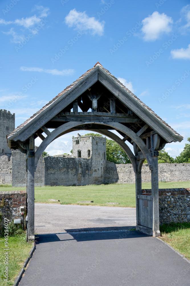 originally built in the late 3rd century Portchester Castle Hampshire England is the most impressive and best preserved of the Saxon shore forts