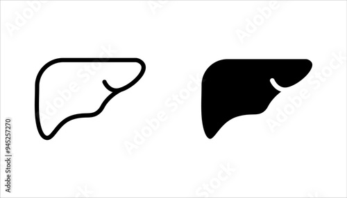 Liver icon set, Symbol for your web site design on white background