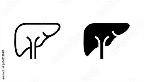 Liver icon set, Symbol for your web site design on white background