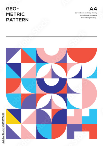 Contemporary Colorful Grid Designs Abstract Geometric and Mosaic Vectors