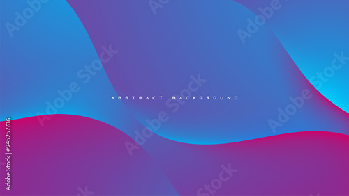 Blue and purple gradient abstract background wavy shape design vector