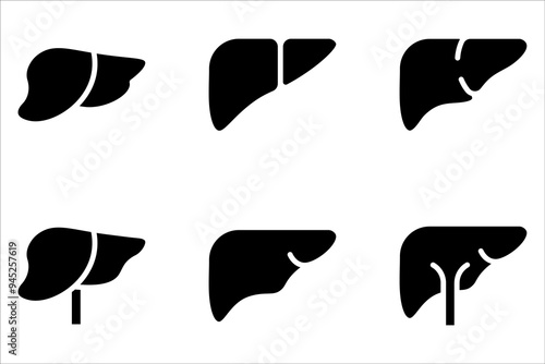 Liver icon set, Symbol for your web site design on white background