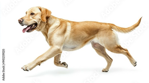 Golden Retriever Dog Running With Tongue Out