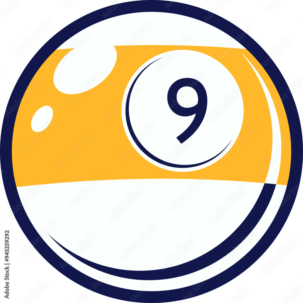 Fototapeta premium Billiard Ball Illustration