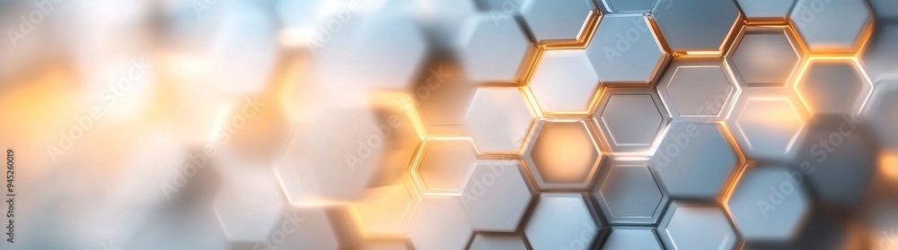 White wide hexagon background (3d illustration) White wide hexagon background (3d illustration)