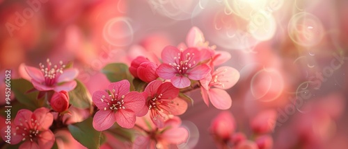 Serene Beauty of Spring Blossoms in a Vibrant Garden