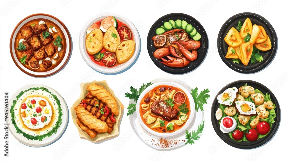 Assortment of Delicious Dishes Assortment of Delicious Dishes