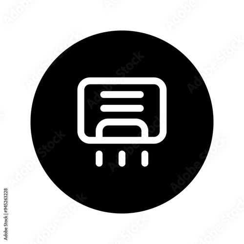 hand dryer line circular icon