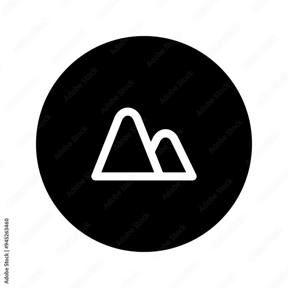 mountain line circular icon mountain line circular icon