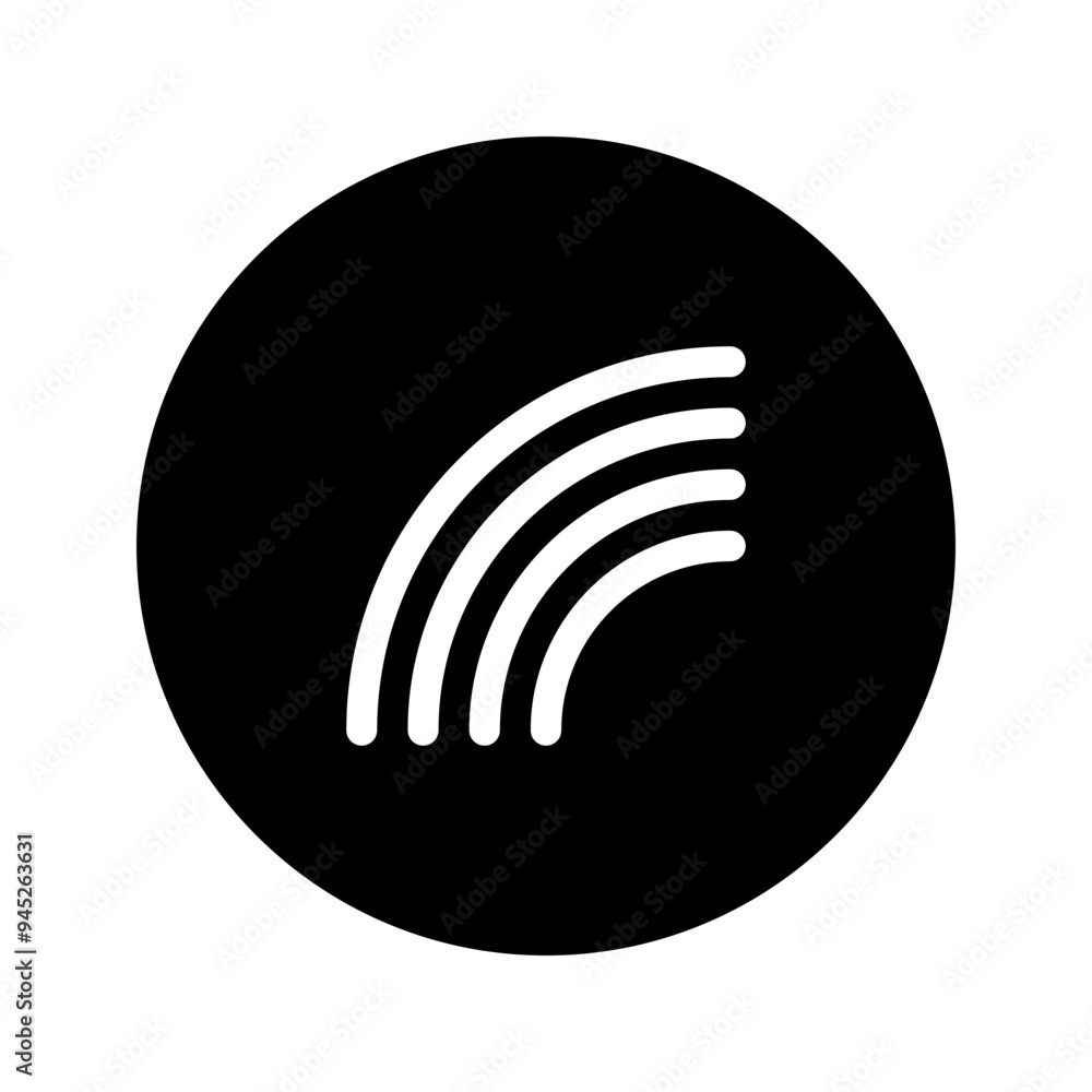 rainbow line circular icon