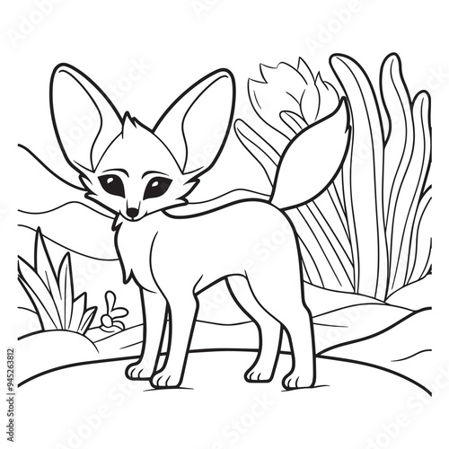 A Fenec fox with big ears