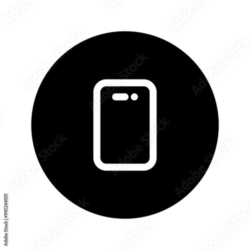 smartphone line circular icon