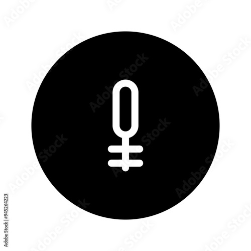 toilet brush line circular icon
