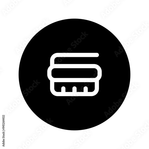washing brush line circular icon