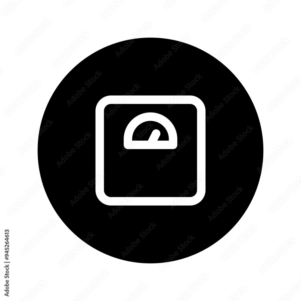 weight scale line circular icon weight scale line circular icon