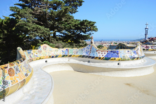 Park guell in Barcelona, Spain