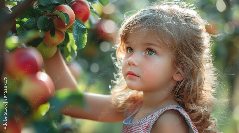 Little Girl in an Apple Orchard Little Girl in an Apple Orchard