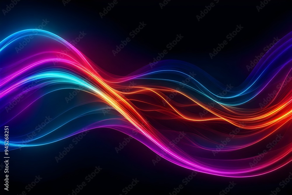 neon abstract background, waves background, black background, backgrounds neon abstract background, waves background, black background, backgrounds