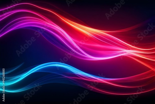  abstract neon background, waves background, backgrounds 