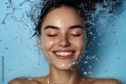 클렌징폼으로 화장을 지우는 여성 N002 20240823