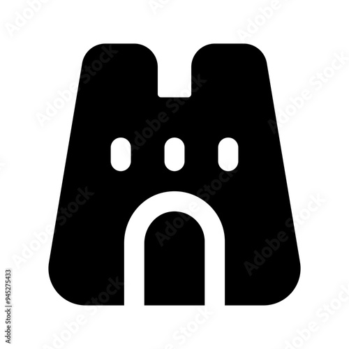 sand castle glyph icon