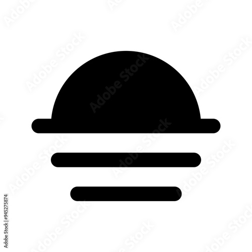 sunset glyph icon