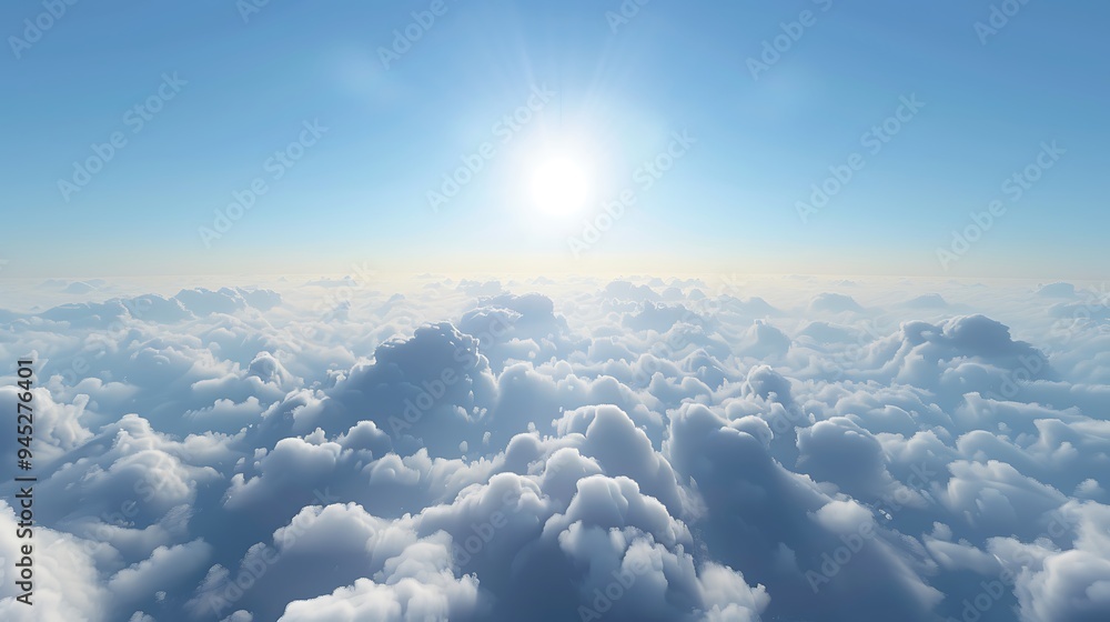 A Breathtaking View of Sunset Above the Clouds A Breathtaking View of Sunset Above the Clouds