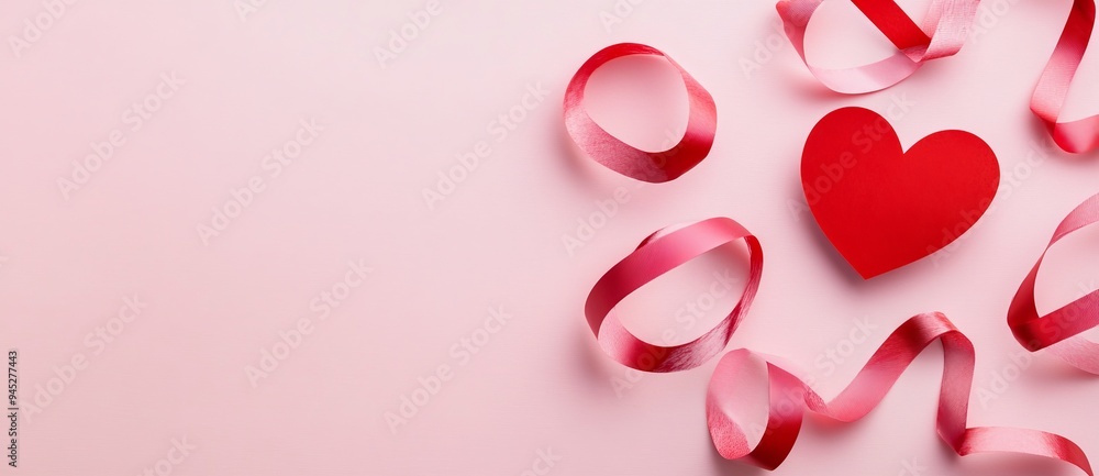 A pink background with Valentine's day heart ornaments A pink background with Valentine's day heart ornaments