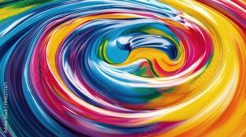 Vibrant swirls of color in abstract art