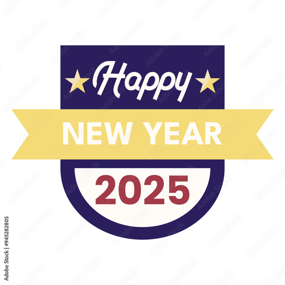 Happy New Year 2025 Badge Greeting Happy New Year 2025 Badge Greeting