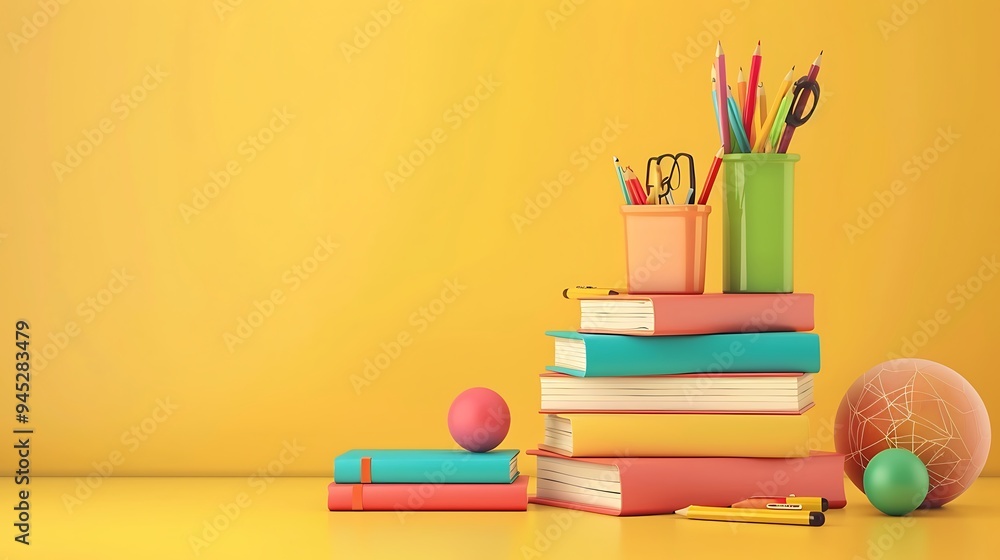 custom made wallpaper toronto digitalBack to School Supplies Illustration