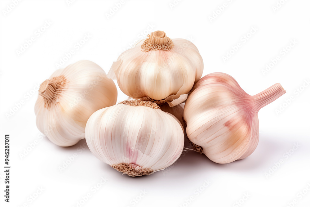 Garlic isolated on white background with clipping path. Garlic isolated on white background with clipping path.