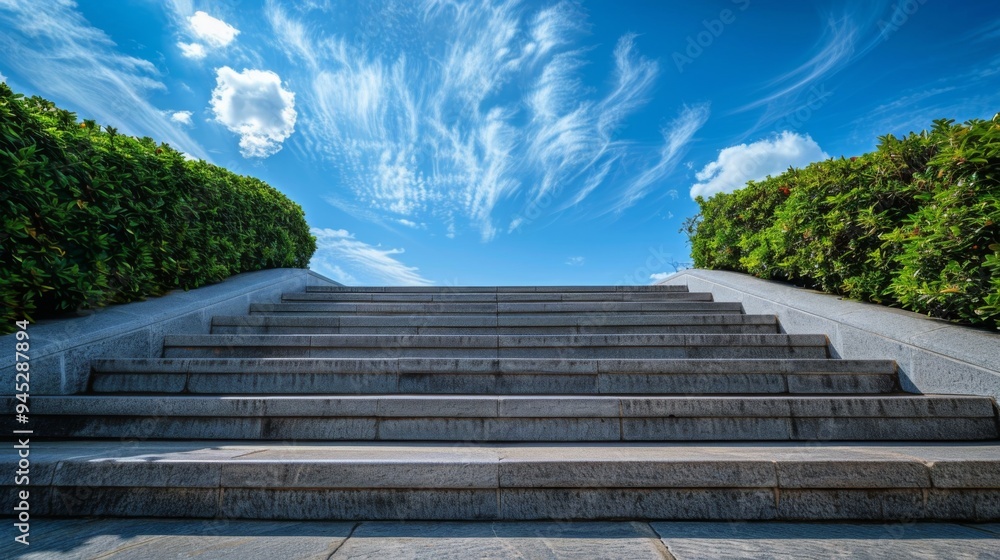 Obraz premium Stairs Leading to a Beautiful Sky