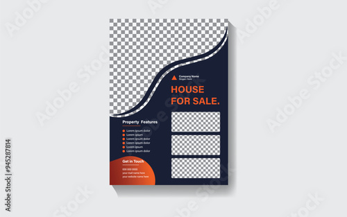 modern agent Real Estate dark flyer design template. corporate real estate flyer design. Flyer Design template, Real Estate Flyer Design bundle, property sale flyer design.