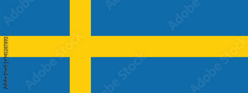 National horizontal Flag of Sweden Country vector design and illustration 