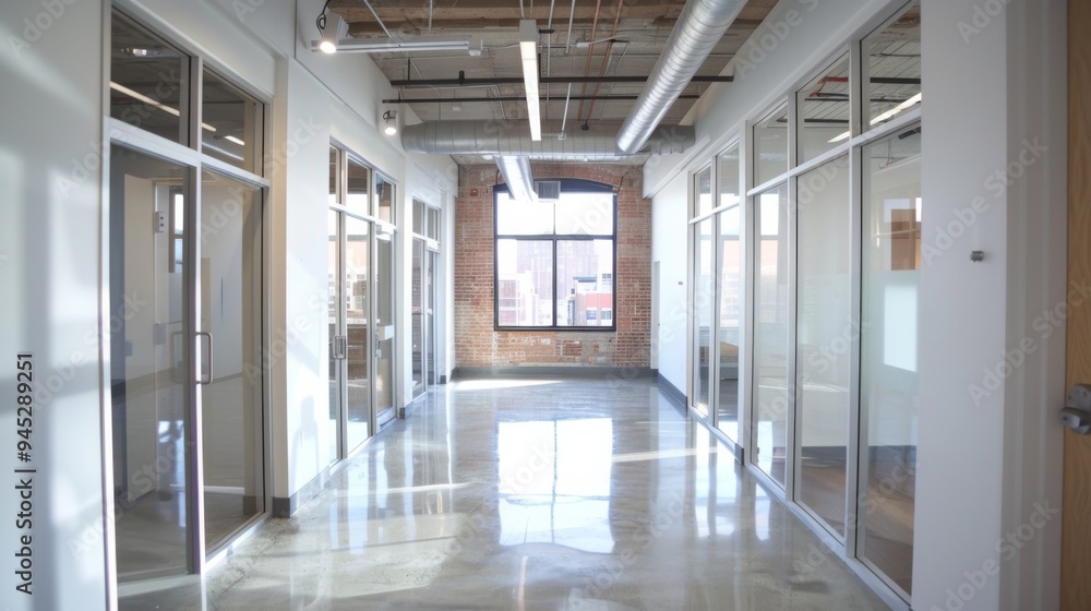 Modern Office Hallway Modern Office Hallway