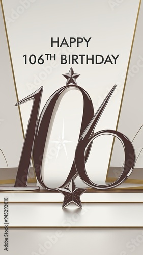 Elegant 106th Birthday Celebration Design photo