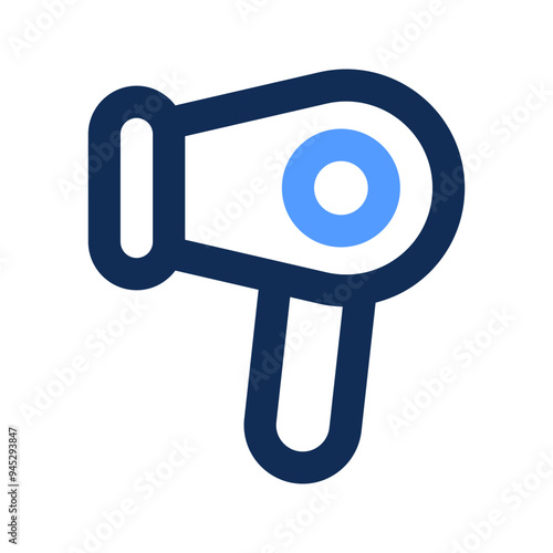 hairdryer outline color icon